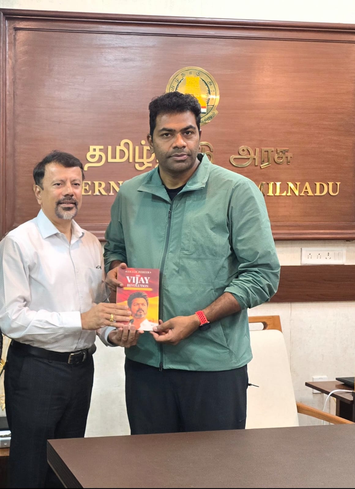 With Thiru Aadhav Arjuna Minister for Public Works and Sports Development, Government of Tamil Nadu